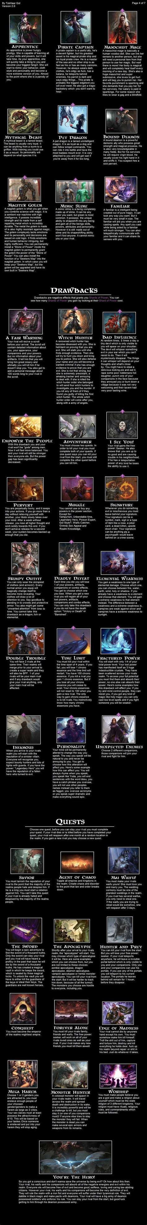 The earliest known <b>CYOA</b> by Cruxador! This one was made around 2013, when <b>CYOAs</b> had been focused largely on picking the least bad option, but were growing more towards wish fulfillment. . Neocities cyoa